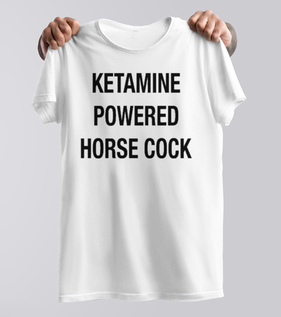Microplastics Envelope Filter Ketamine Powered Horse Cock T-Shirt