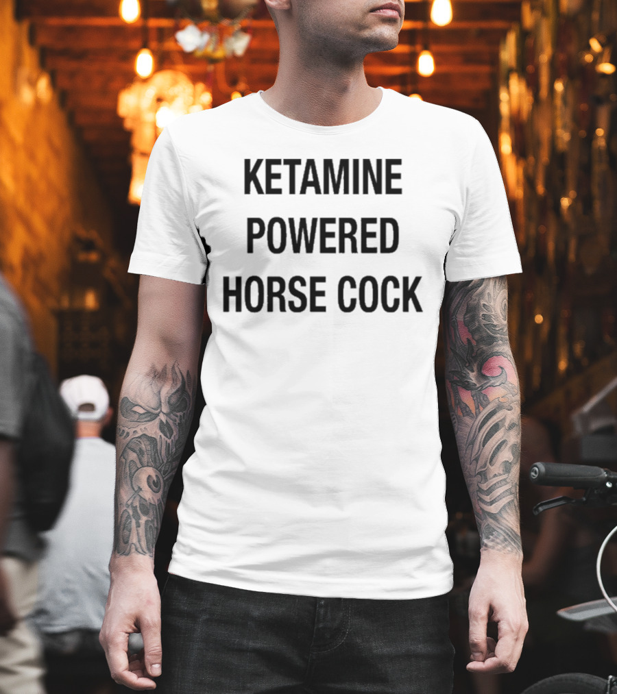 Microplastics Envelope Filter Ketamine Powered Horse Cock T-Shirt