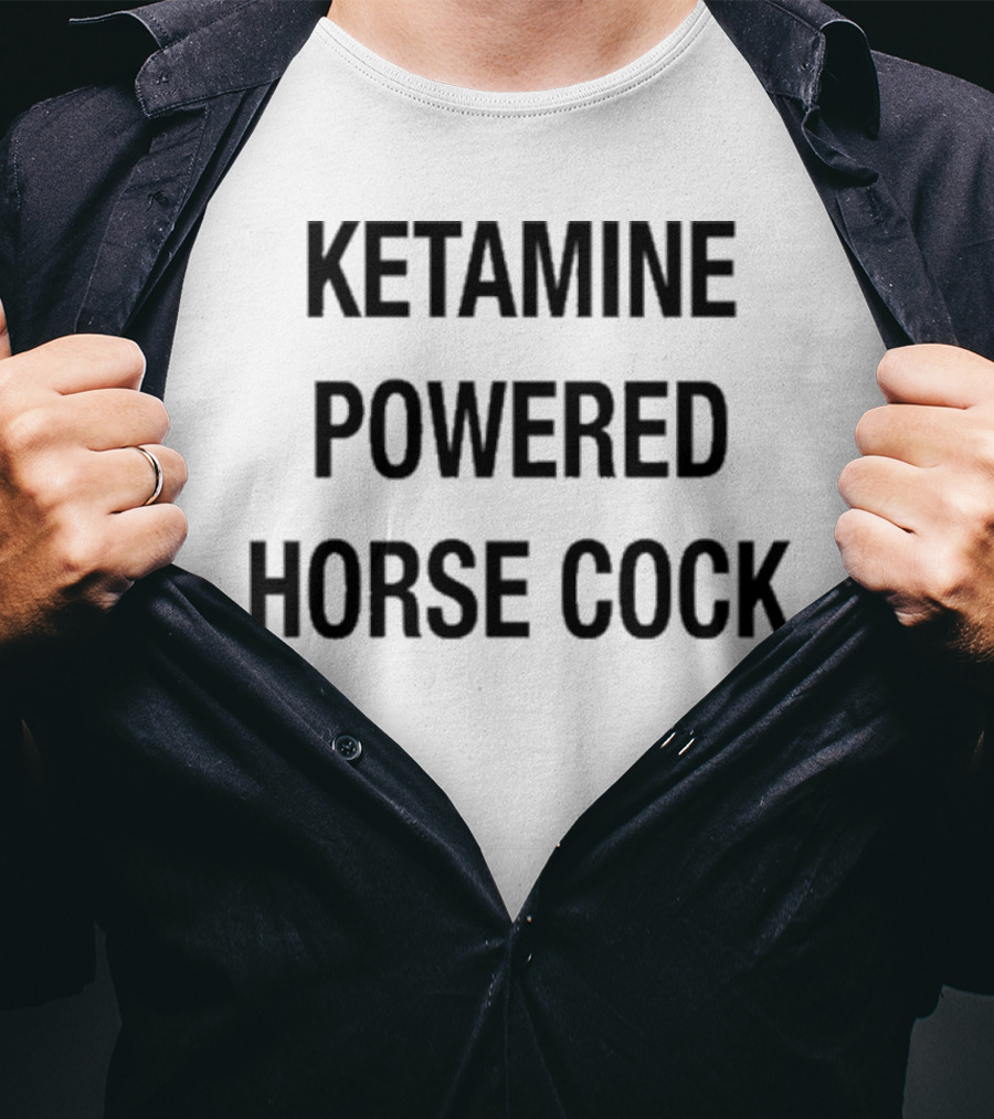 Microplastics Envelope Filter Ketamine Powered Horse Cock T-Shirt