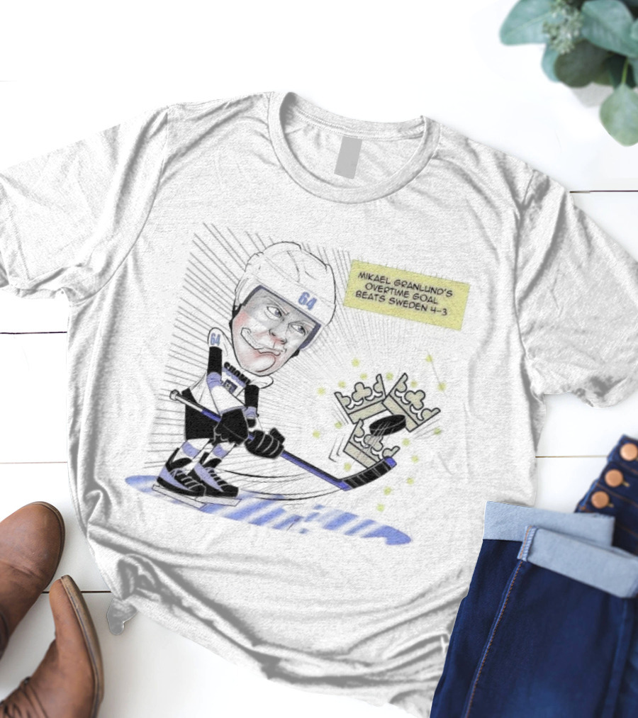 Mikael Granlund Overtime Goal Wins 4-3 Against Sweden With Hockey Crown Icon T-Shirt