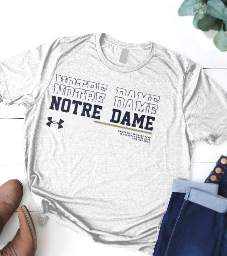 Mike Mickens Wearing Notre Dame Under Armour Fighting Irish T-Shirt