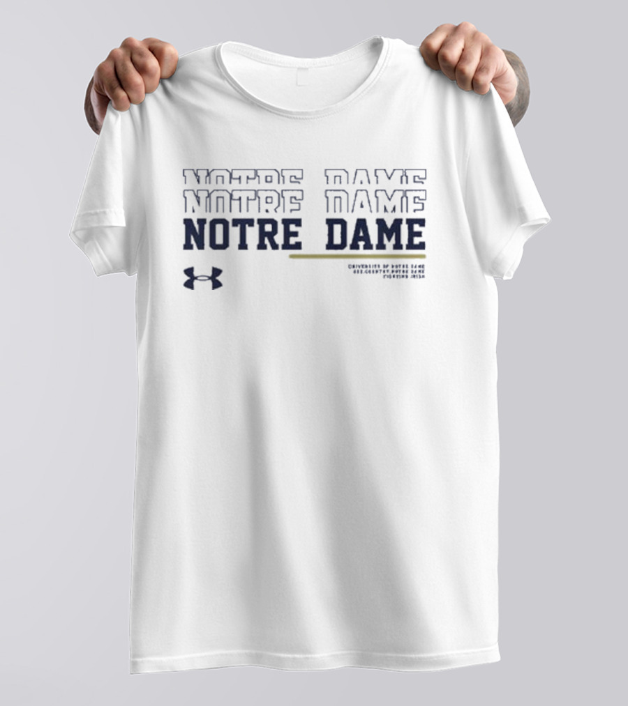 Mike Mickens Wearing Notre Dame Under Armour Fighting Irish T-Shirt