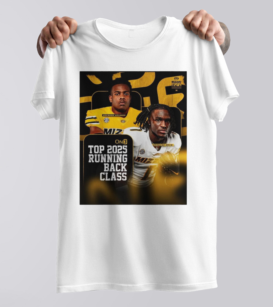 Missouri Football Top 2025 Running Back Class Brendon Haygood Marquise Davis SEC Mizzou T-Shirt