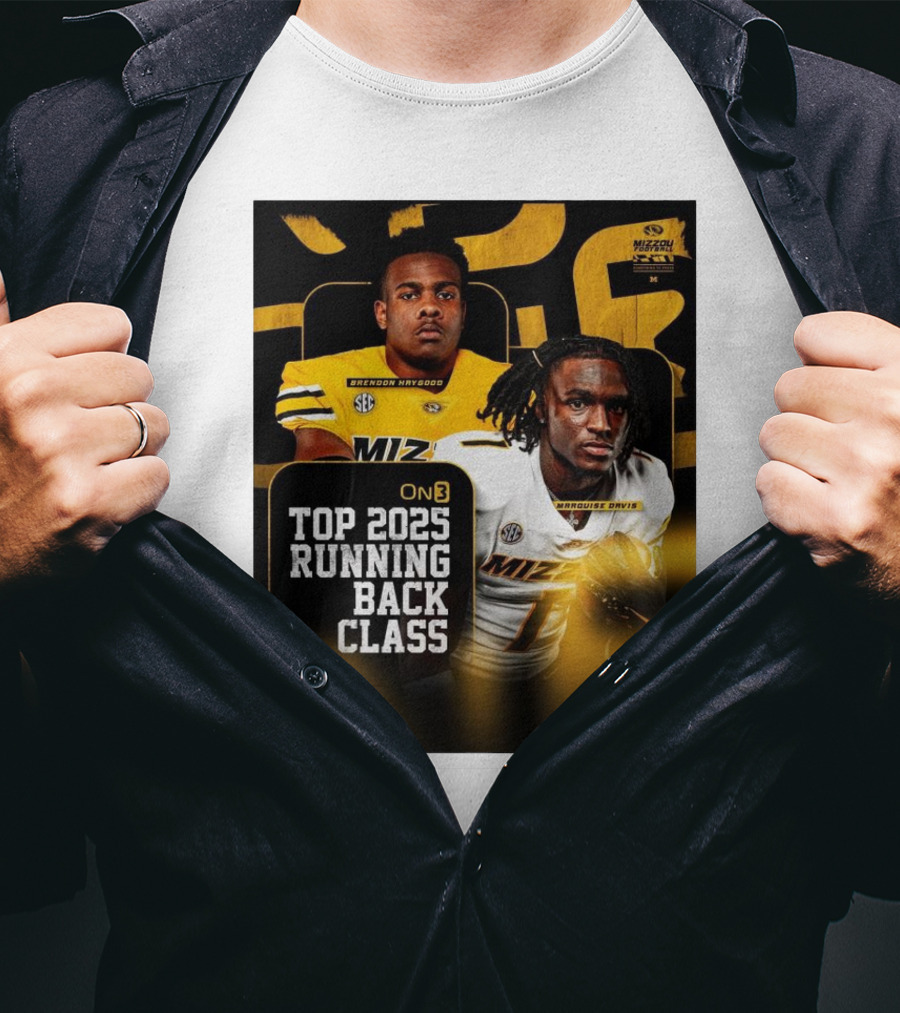 Missouri Football Top 2025 Running Back Class Brendon Haygood Marquise Davis SEC Mizzou T-Shirt