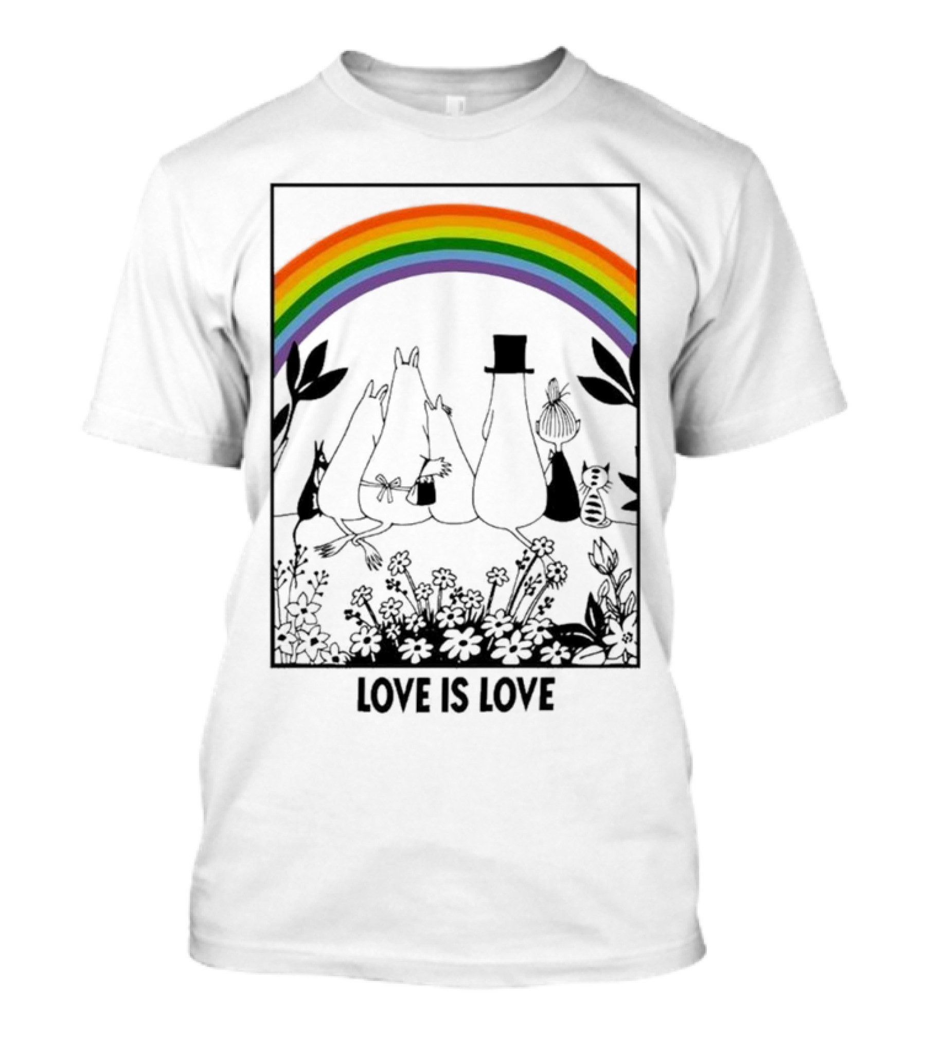 Moomin Rainbow Pride Love Is Love T-Shirt