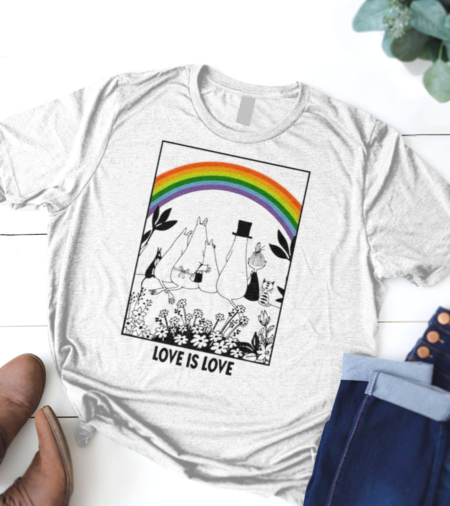 Moomin Rainbow Pride Love Is Love T-Shirt