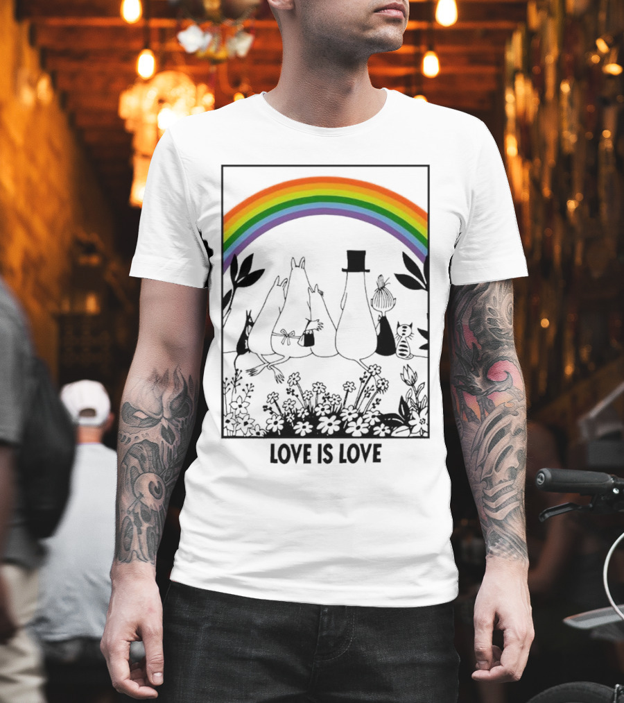 Moomin Rainbow Pride Love Is Love T-Shirt