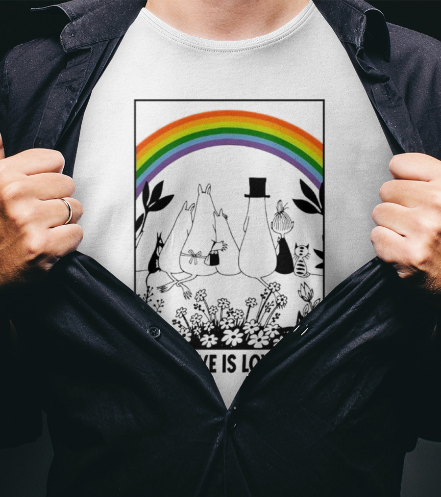 Moomin Rainbow Pride Love Is Love T-Shirt