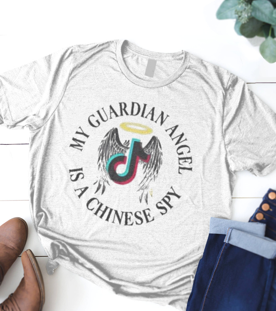 My Guardian Angel Is A Chinese Spy TikTok Wings Halo T-Shirt