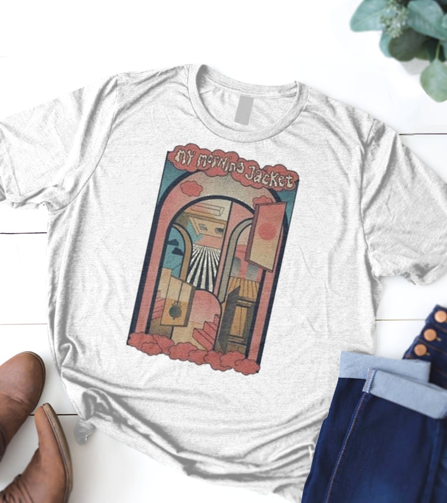 My Morning Jacket Surreal Archway And Stairs Retro Album Art T-Shirt