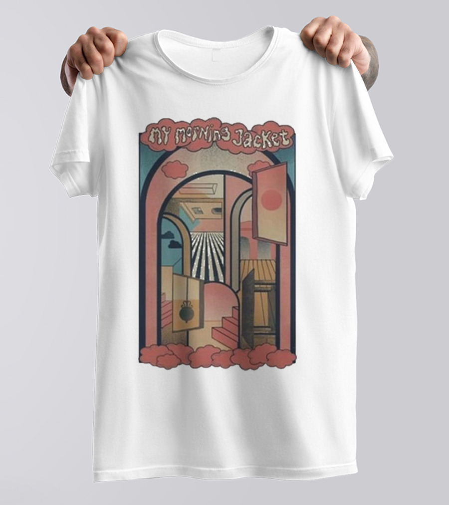 My Morning Jacket Surreal Archway And Stairs Retro Album Art T-Shirt