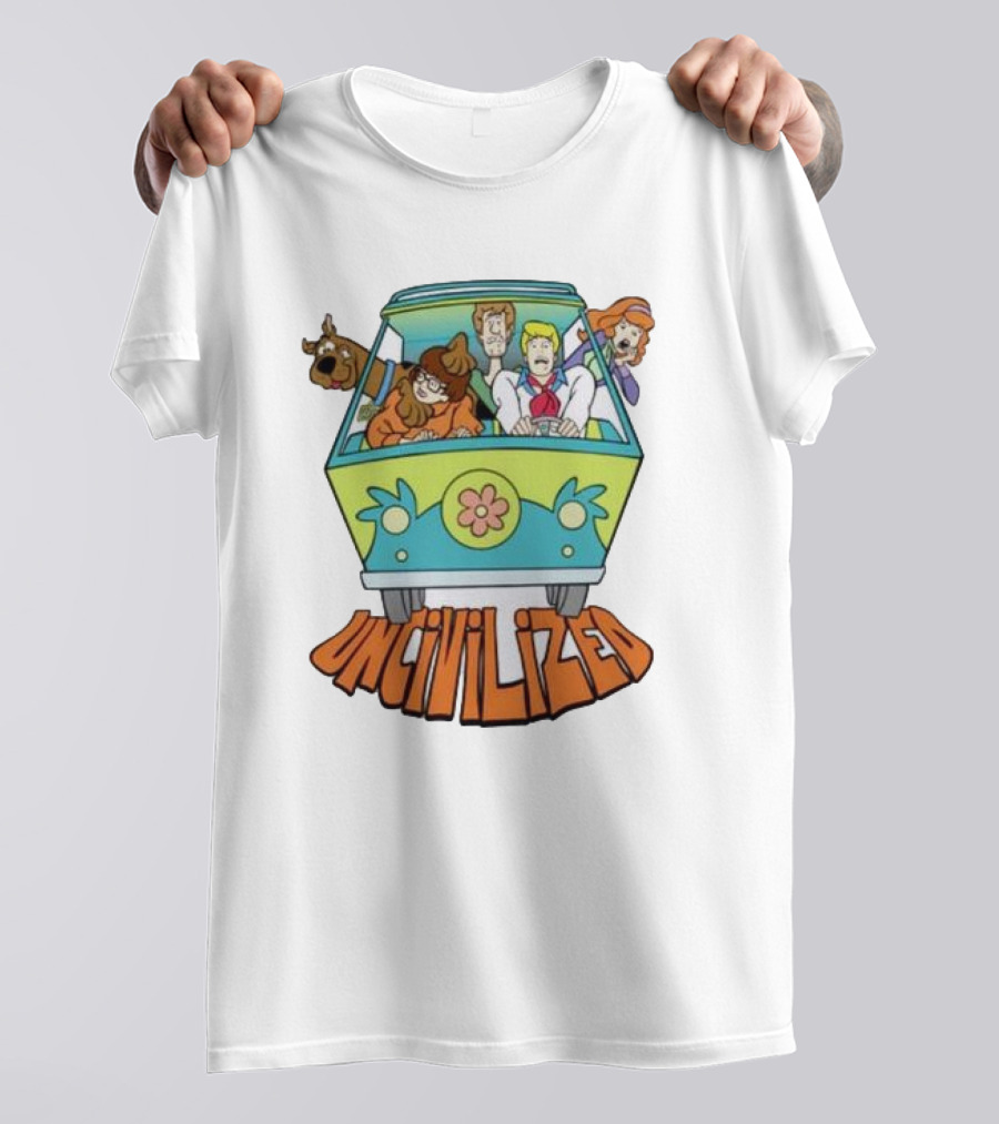 Mystery Machine Scooby-Doo Uncivilized Driving Adventure T-Shirt