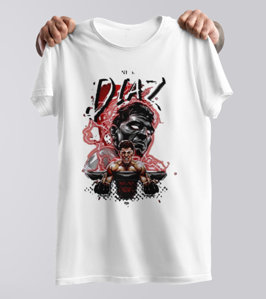 Nate Nick Diaz Electric Aura Fight Scene T-Shirt