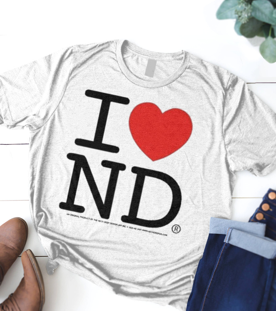 Neck Deep I Love ND Red Heart Graphic T-Shirt