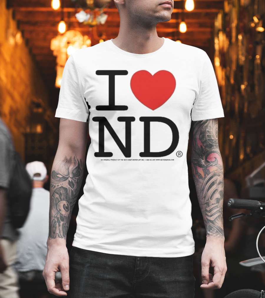 Neck Deep I Love ND Red Heart Graphic T-Shirt