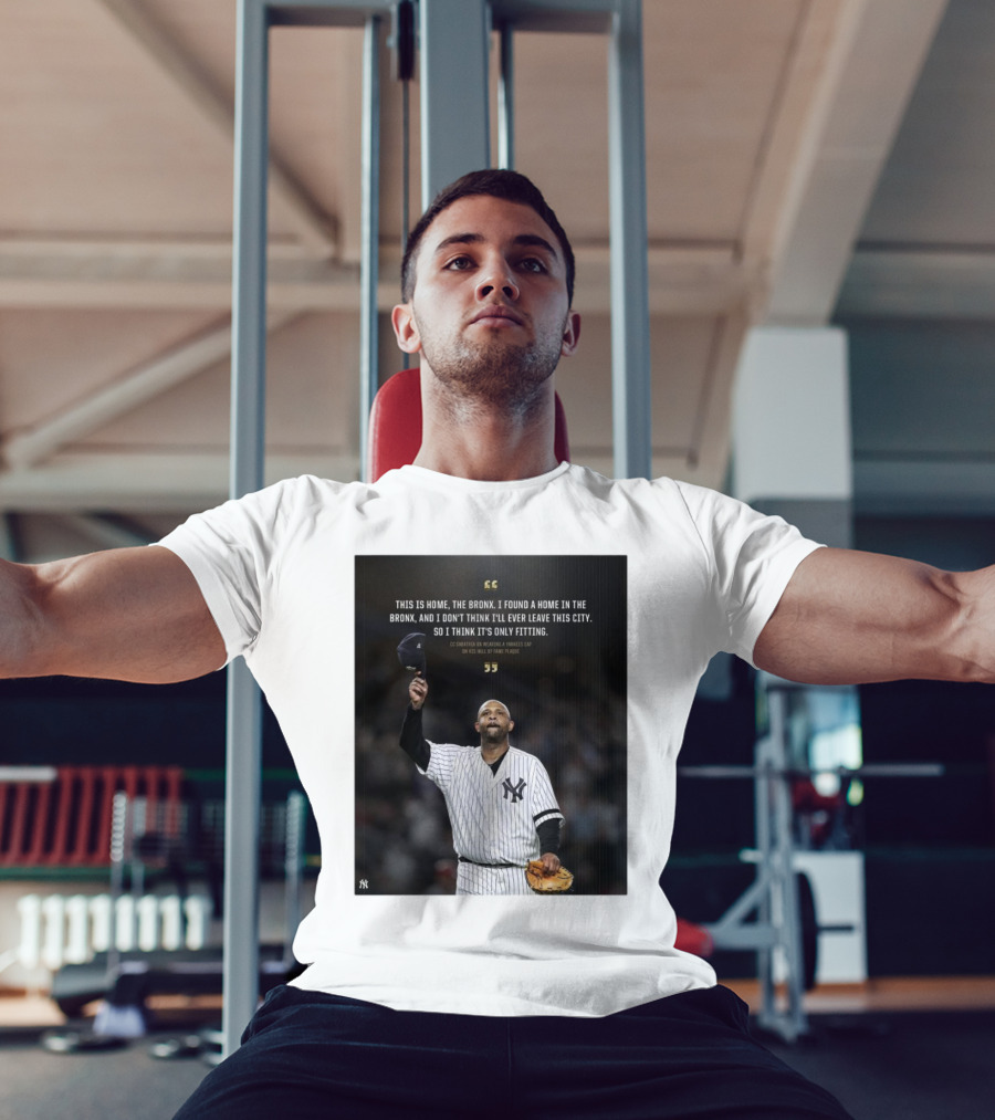 New York Yankees CC Sabathia This Is Home The Bronx Hall Of Fame Plaque T-Shirt