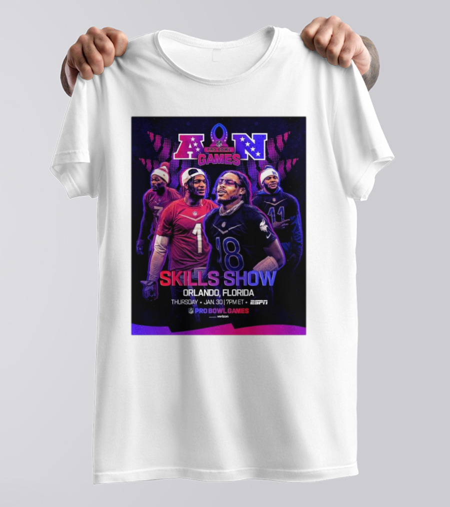 NFC And AFC NFL Pro Bowl Games 2025 Skills Show Orlando Florida January 30 ESPN T-Shirt