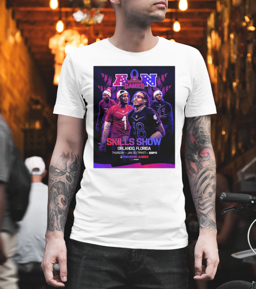 NFC And AFC NFL Pro Bowl Games 2025 Skills Show Orlando Florida January 30 ESPN T-Shirt