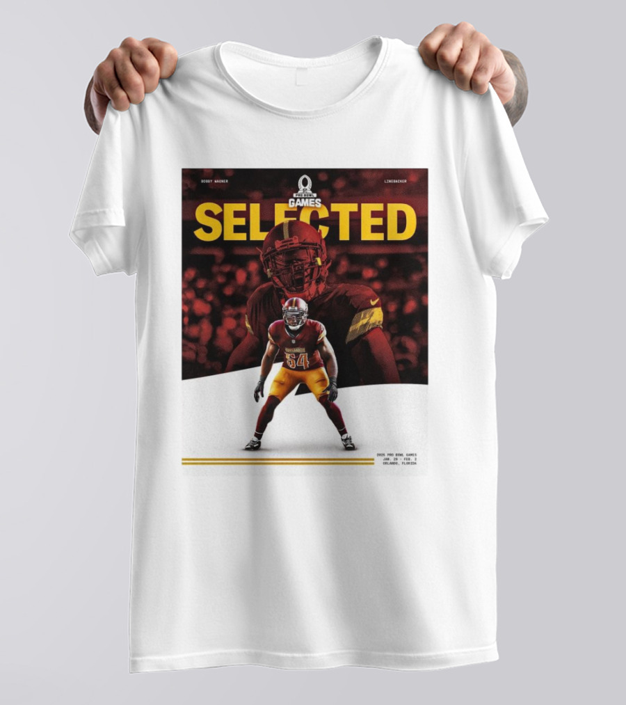 Pro Bowl Games 2025 Bobby Wagner Selected Linebacker Washington Commanders Orlando Florida T-Shirt