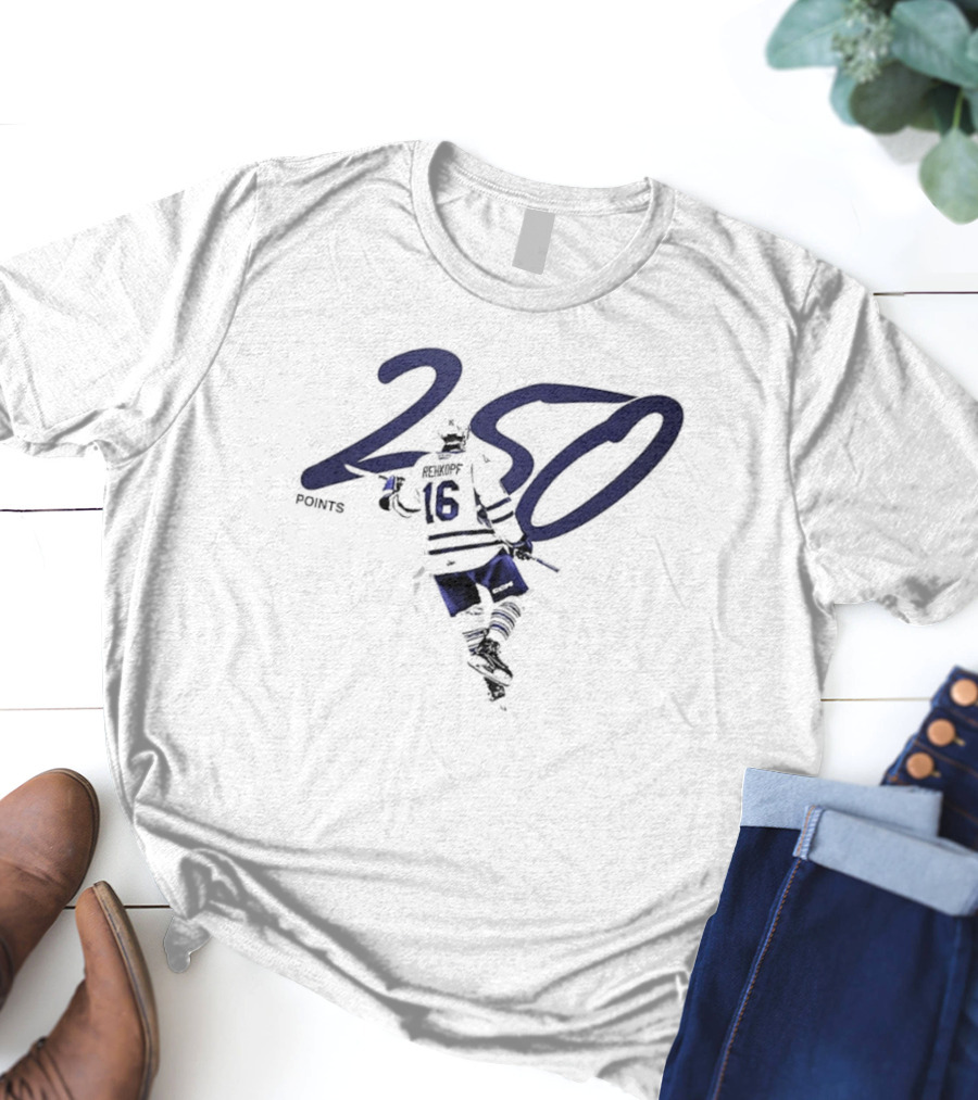 Carson Rehkopf Brampton Steelheads 250 Career Points Achievement T-Shirt