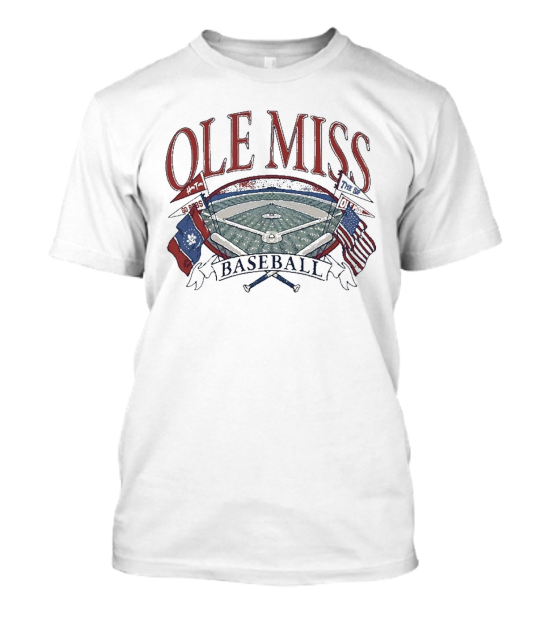 Ole Miss Baseball Fanbase Home Field Flags T-Shirt