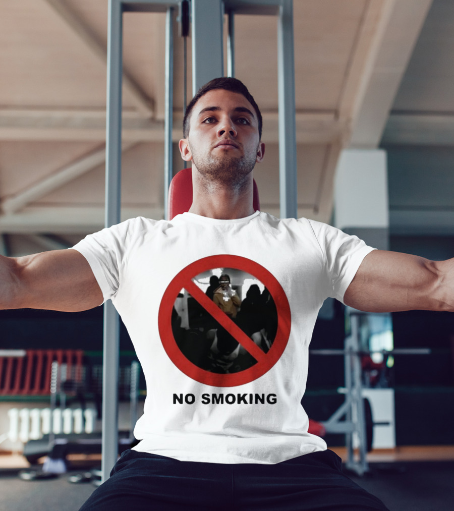 No Smoking Circle Icon With Anonymous Figure T-Shirt