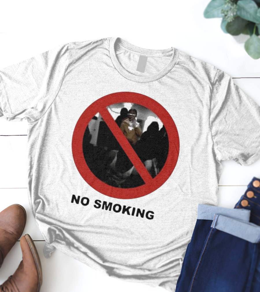 No Smoking Circle Icon With Anonymous Figure T-Shirt