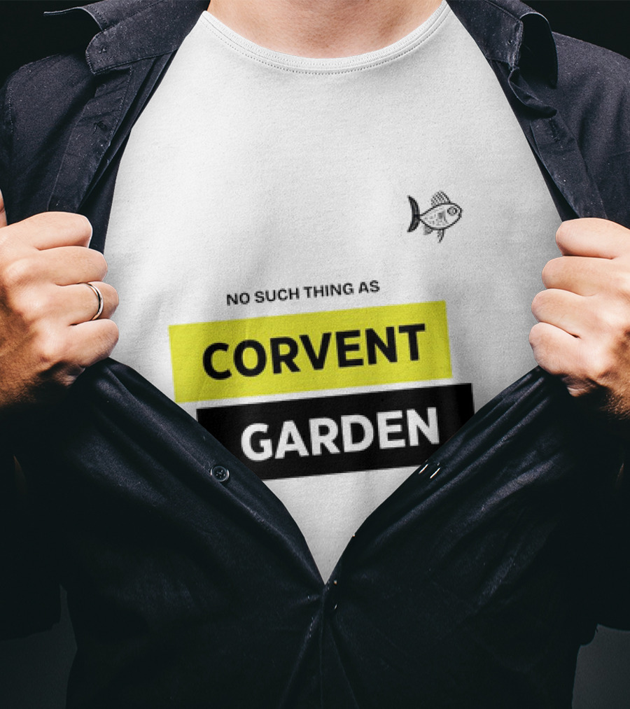 No Such Thing As Corvent Garden With Yellow And Black Text Blocks T-Shirt