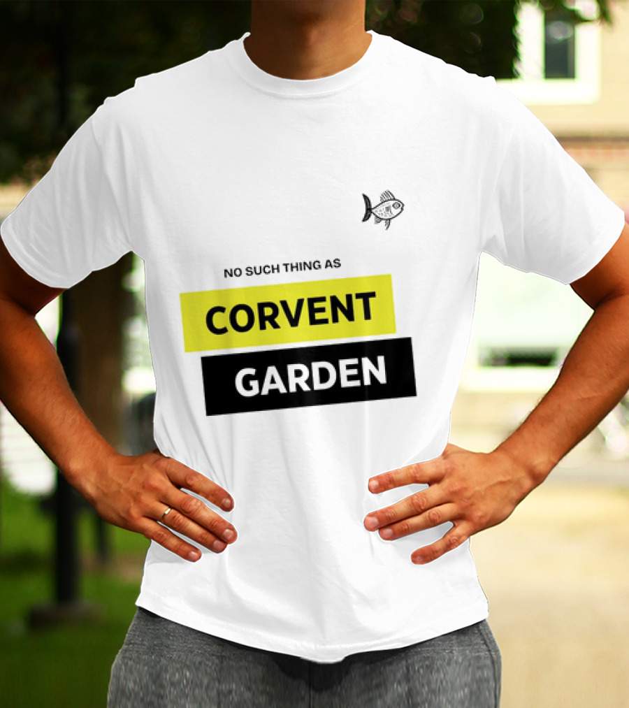 No Such Thing As Corvent Garden With Yellow And Black Text Blocks T-Shirt