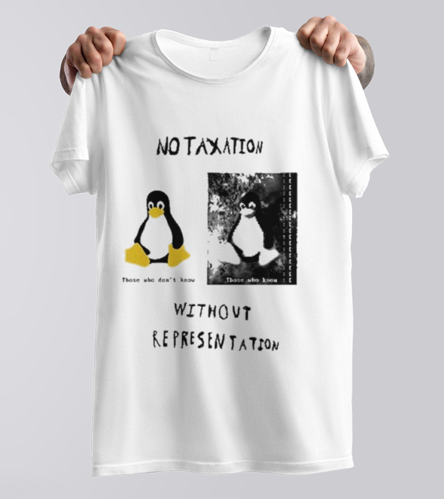 No Taxation Without Representation Unhappy Feet Penguin T-Shirt