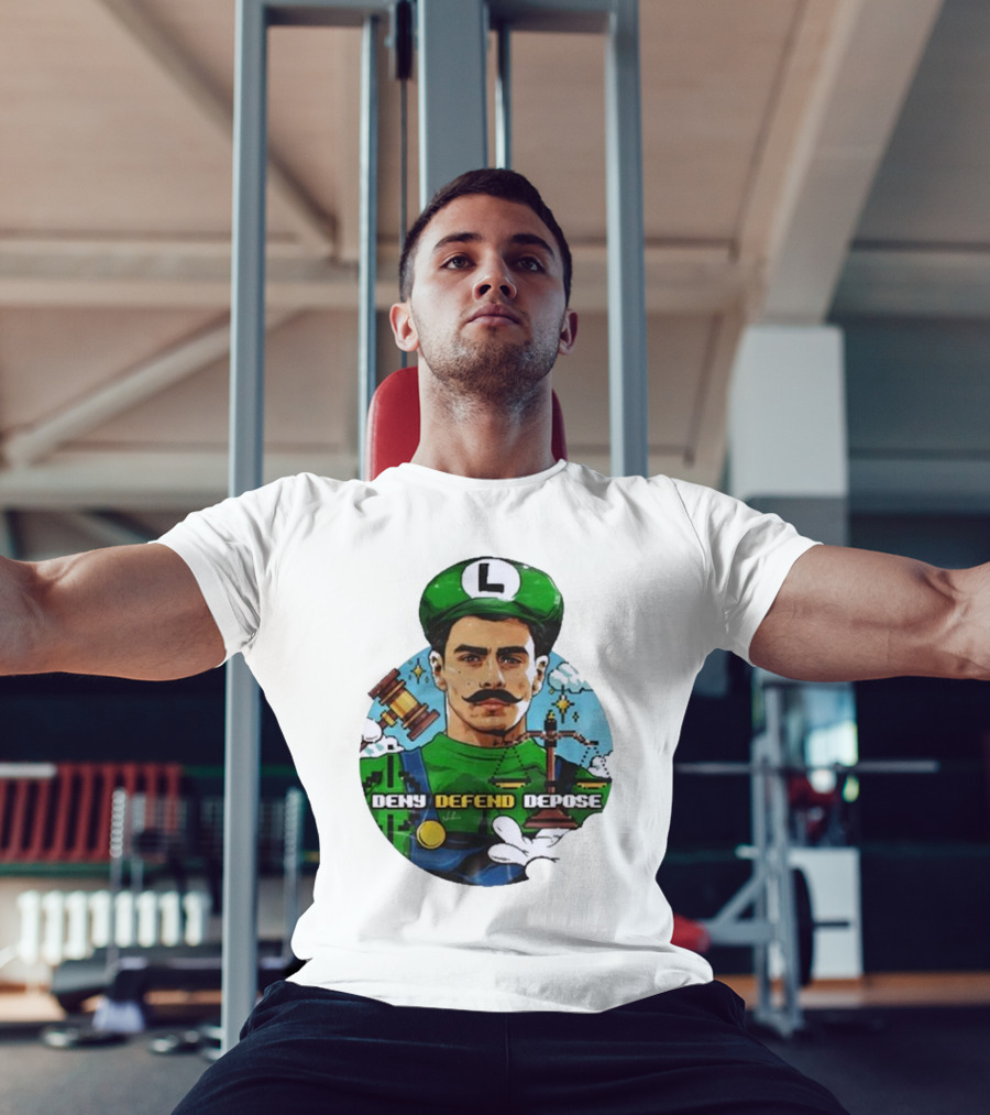 Nordacious Store Deny Defend Depose Mario Luigi Parody T-Shirt