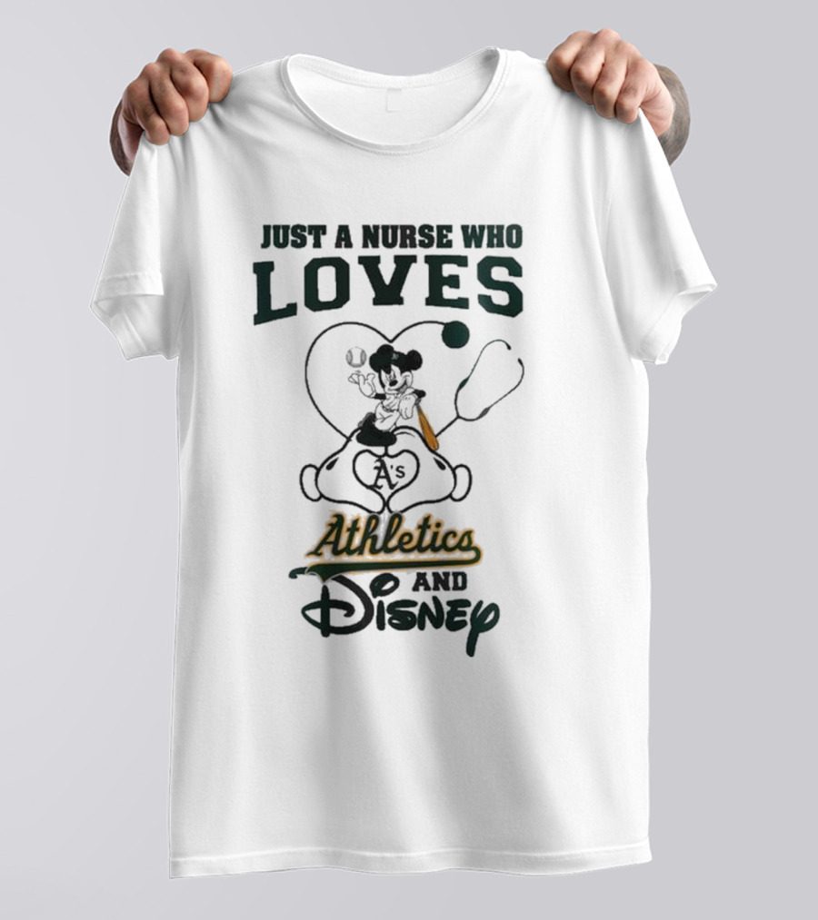 Oakland Athletics Disney Just A Nurse Who Loves Baseball 2025 T-Shirt