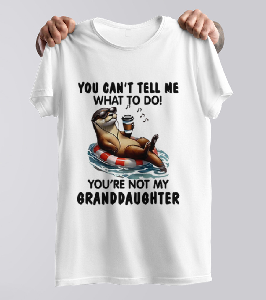 Otter You Can’t Tell Me What To Do Chill Floating On Water With Drink T-Shirt