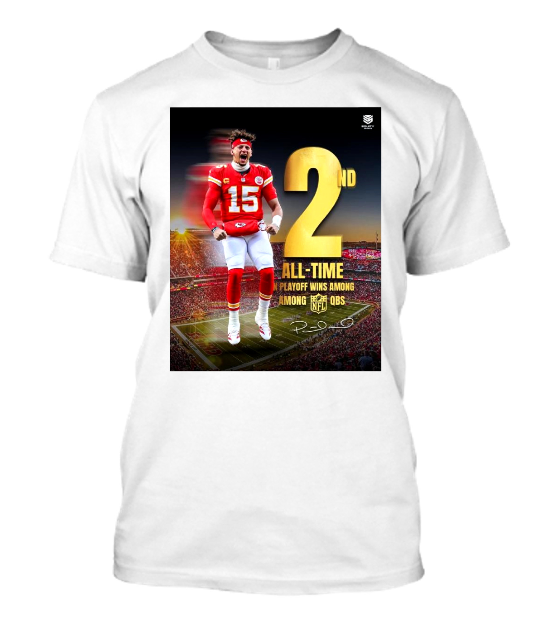 Patrick Mahomes II Kansas City Chiefs 2nd All-Time In NFL Playoff Wins Among QBs T-Shirt
