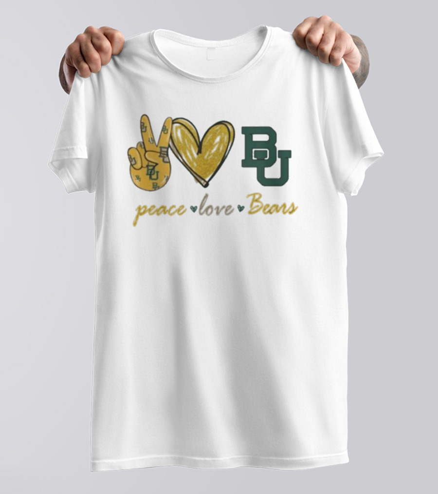 Peace Love BU Bears T-Shirt