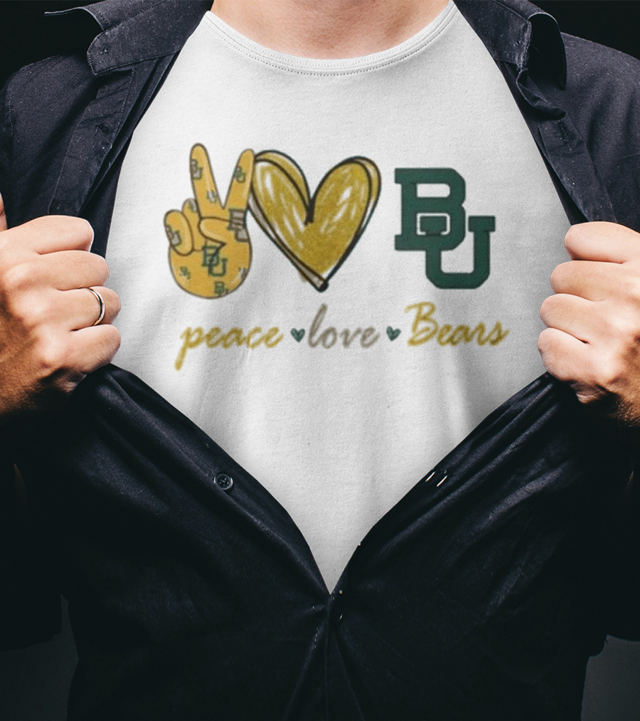 Peace Love BU Bears T-Shirt