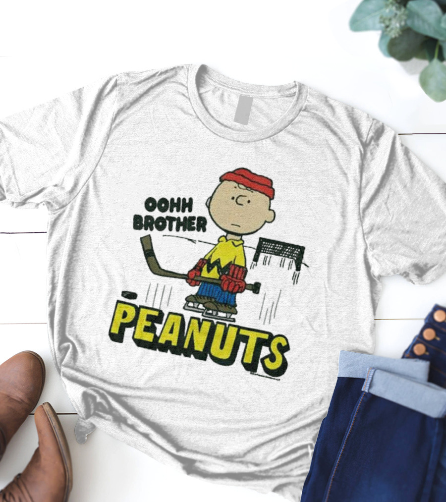 Peanuts Charlie Brown Oohh Brother Hockey Player T-Shirt