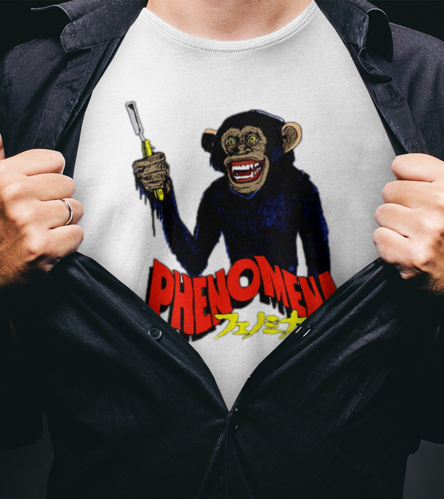 Phenomena フェノミナ Monkey Holding Razor T-Shirt