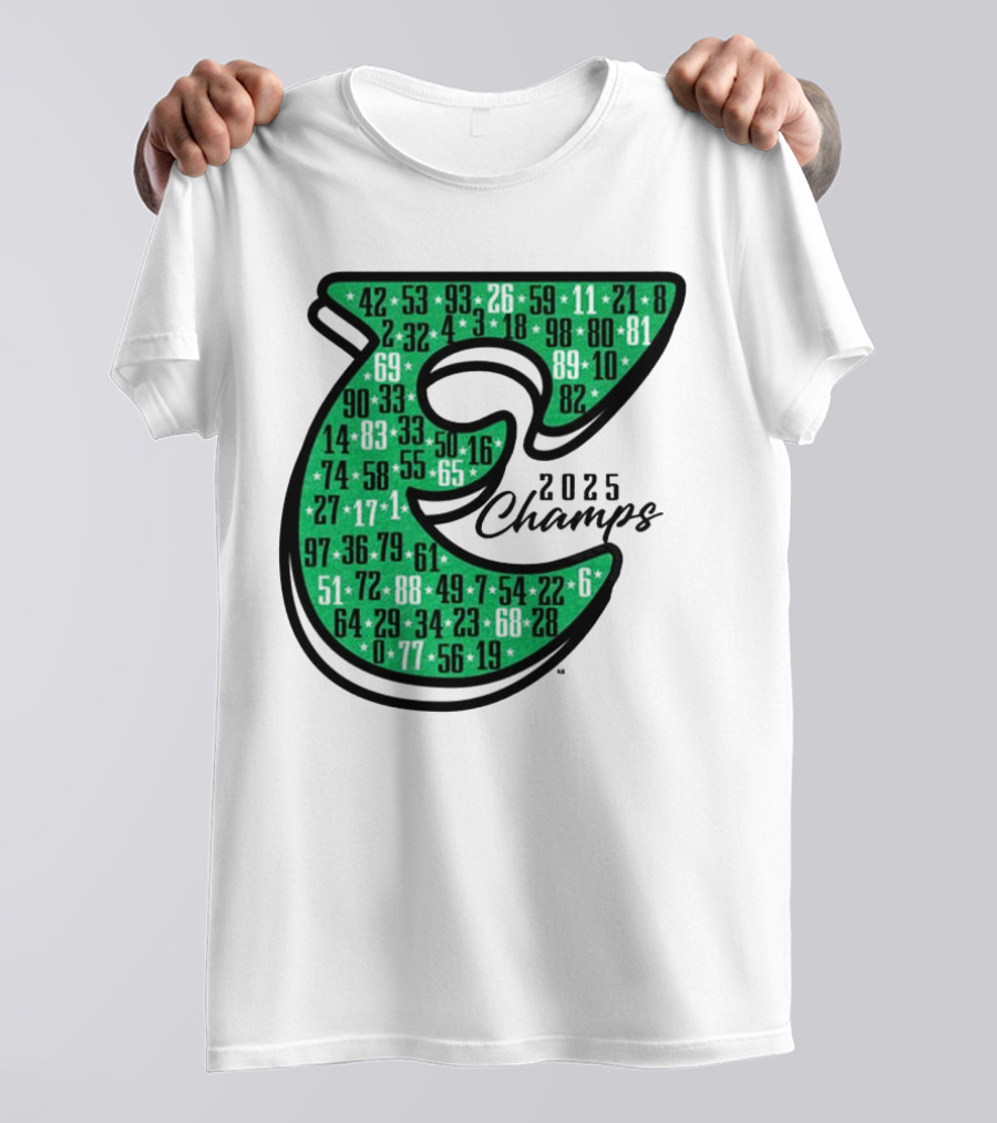 Philadelphia E 2025 Champs Numbers Design T-Shirt