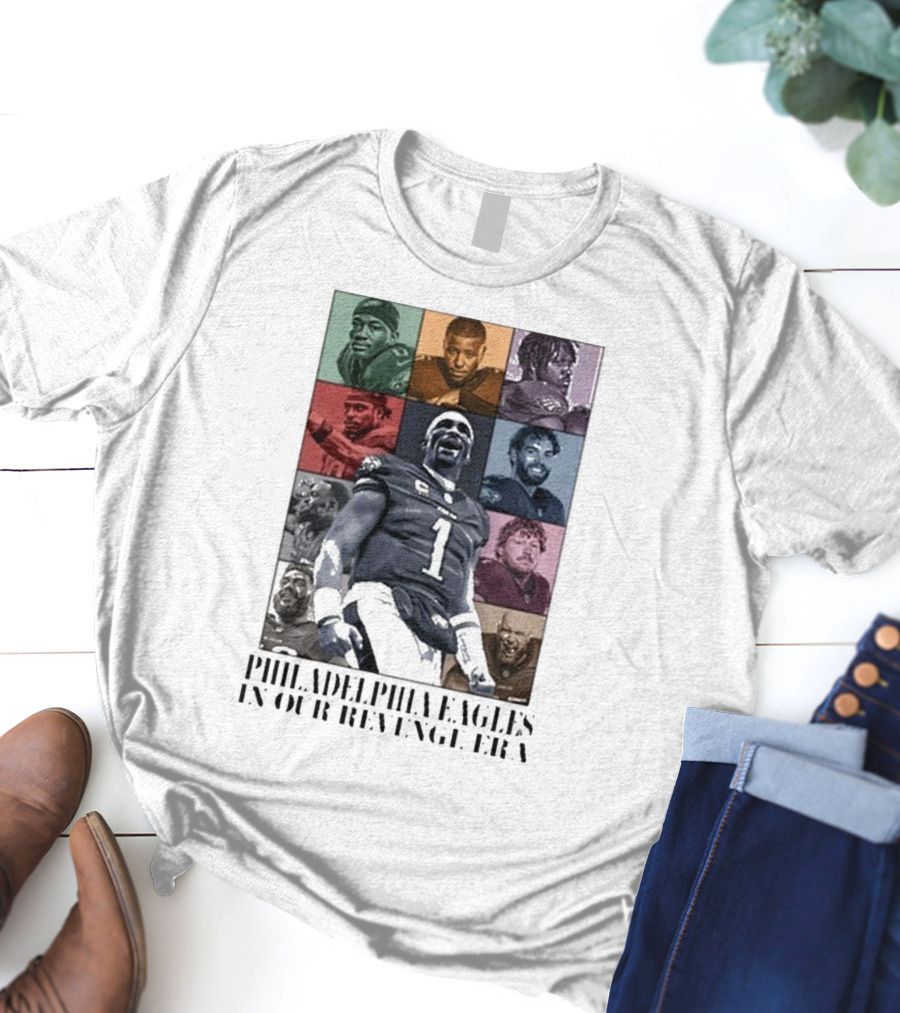Philadelphia Eagles Revenge Era NFL Quarterbacks And Players Collage T-Shirt