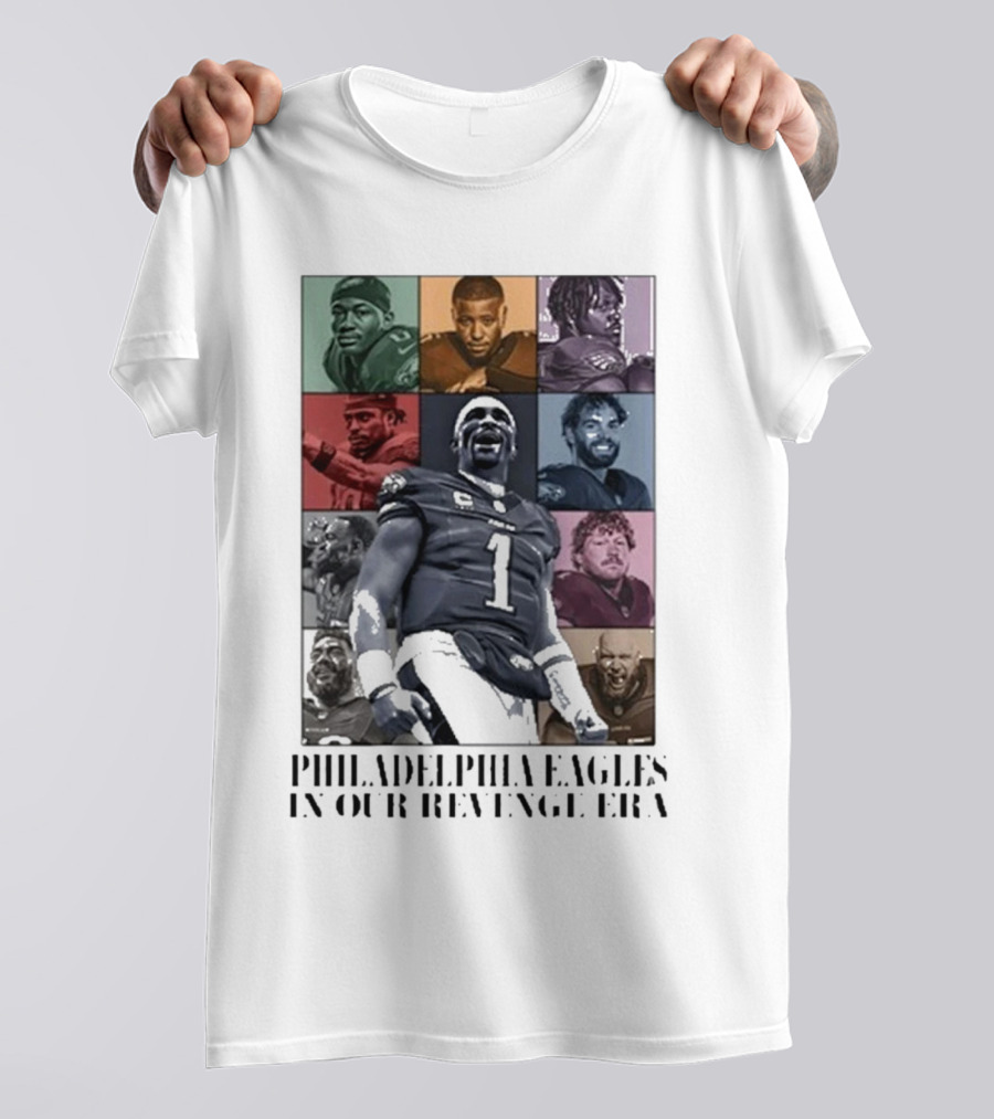 Philadelphia Eagles Revenge Era NFL Quarterbacks And Players Collage T-Shirt