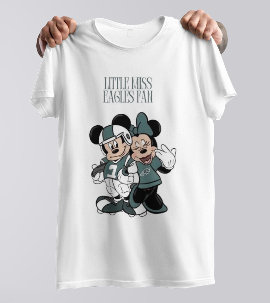 Philadelphia Eagles Mickey And Minnie Little Liss Eagles Fan T-Shirt