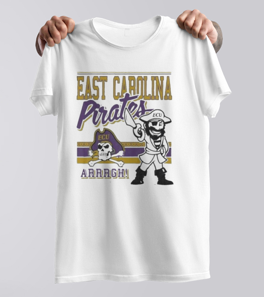 East Carolina Pirates ECU Arrrgh Retro Mascot 2025 T-Shirt