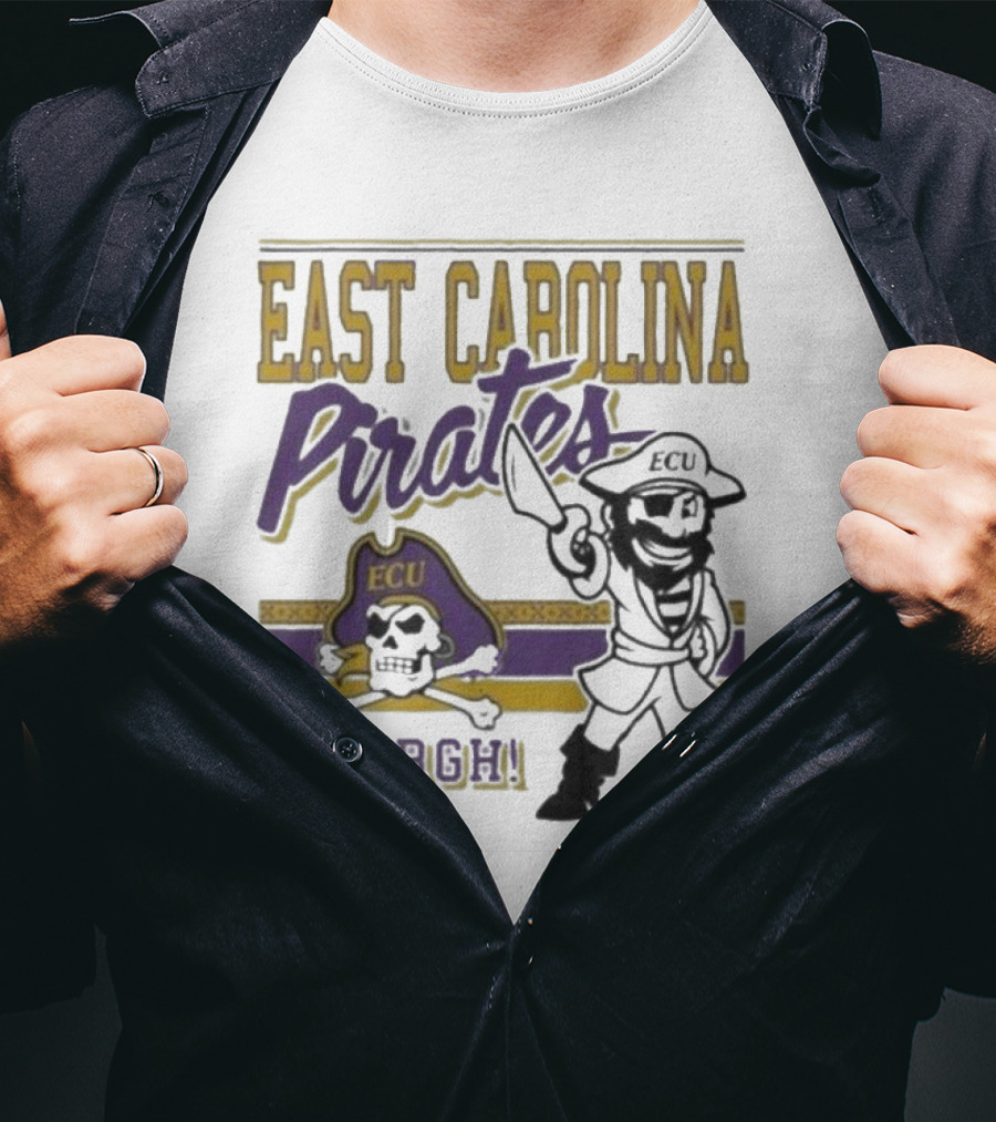 East Carolina Pirates ECU Arrrgh Retro Mascot 2025 T-Shirt