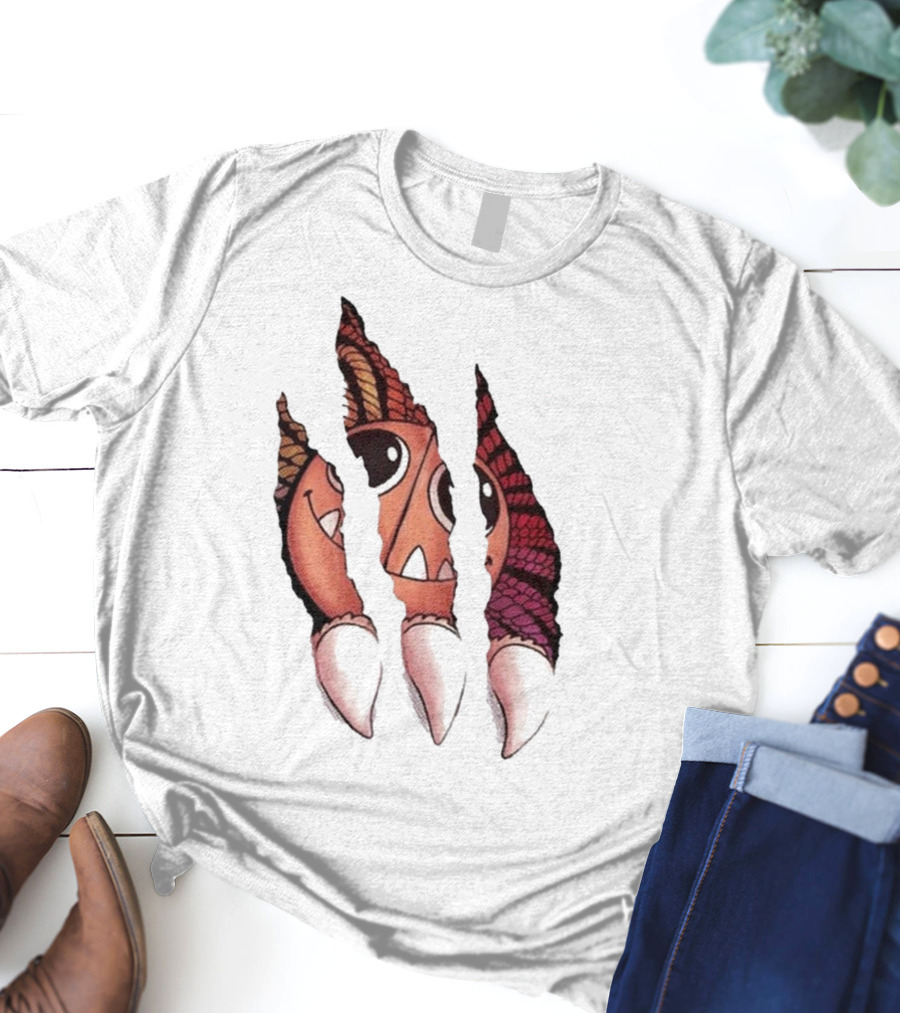 Poppy Playtime Yarnaby Claw Scratch Monster Teeth Eyes T-Shirt