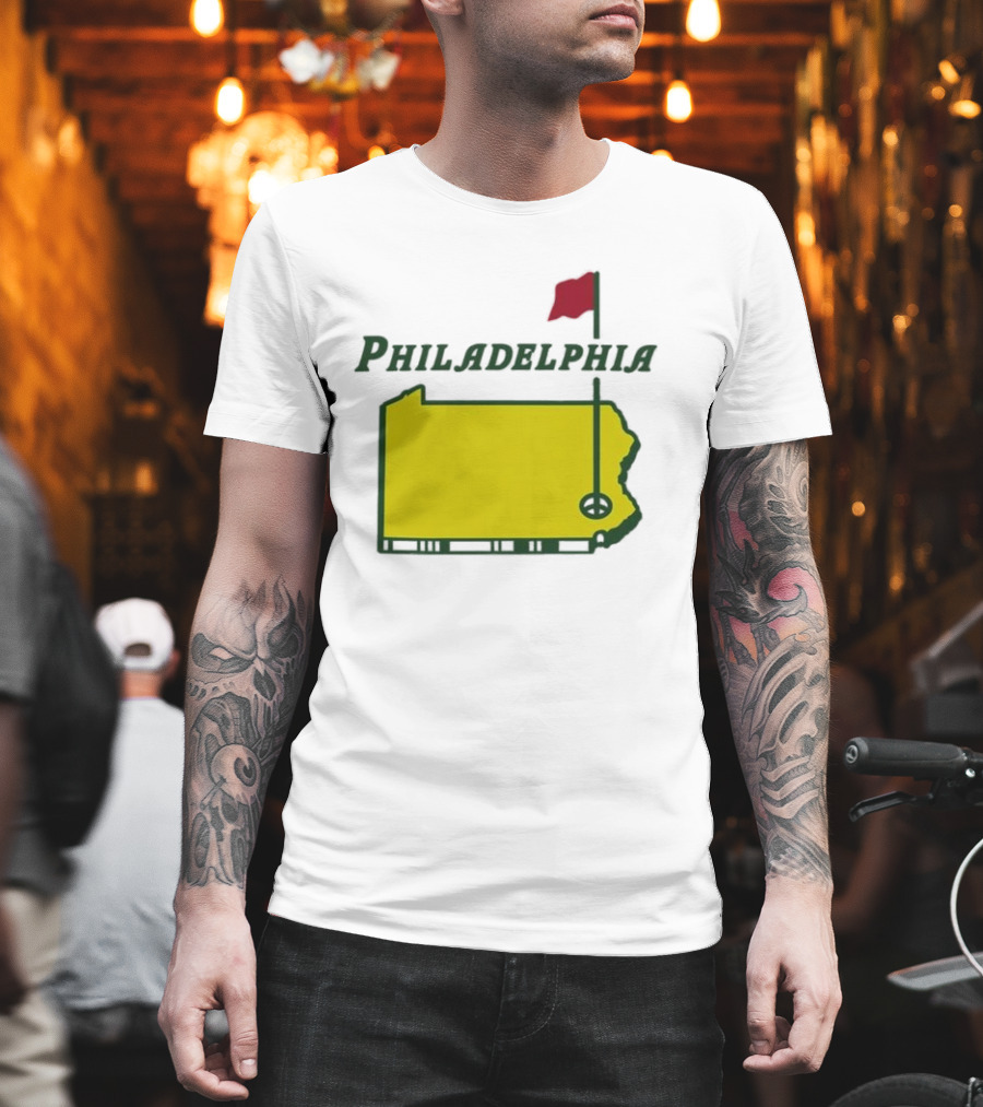 Philadelphia Masters Golf Pennsylvania Flagstick Icon T-Shirt