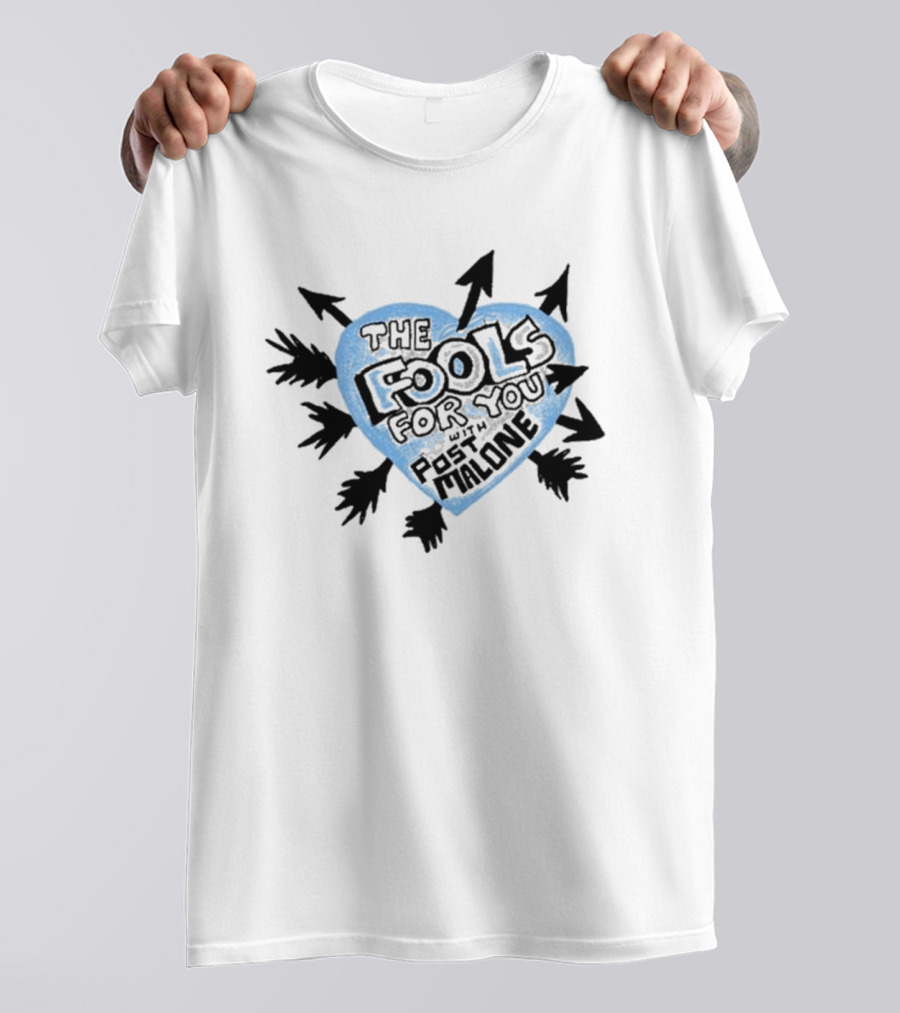 Post Malone F-1 Trillion Heart Arrow Blue T-Shirt