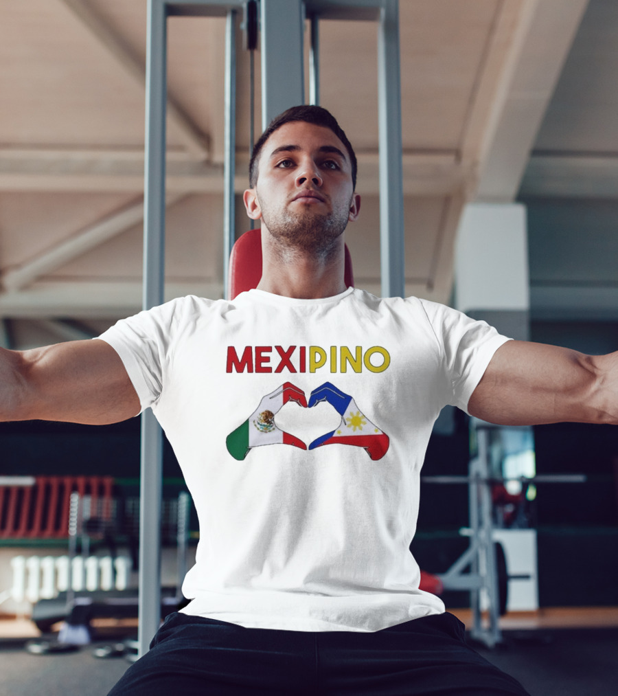 Mexipino Philippines Mexico Hands Heart Flag T-Shirt