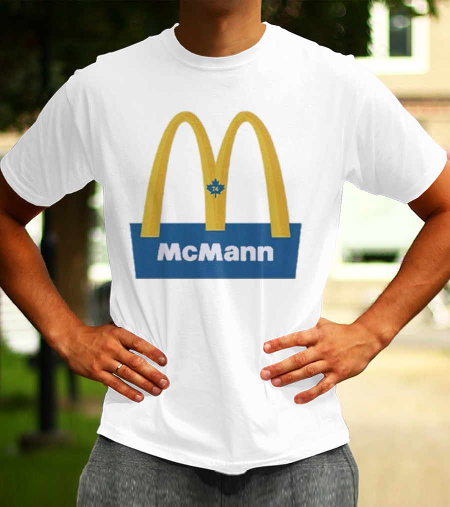 McMann 74 Maple Leaf Blue And Yellow Arches T-Shirt