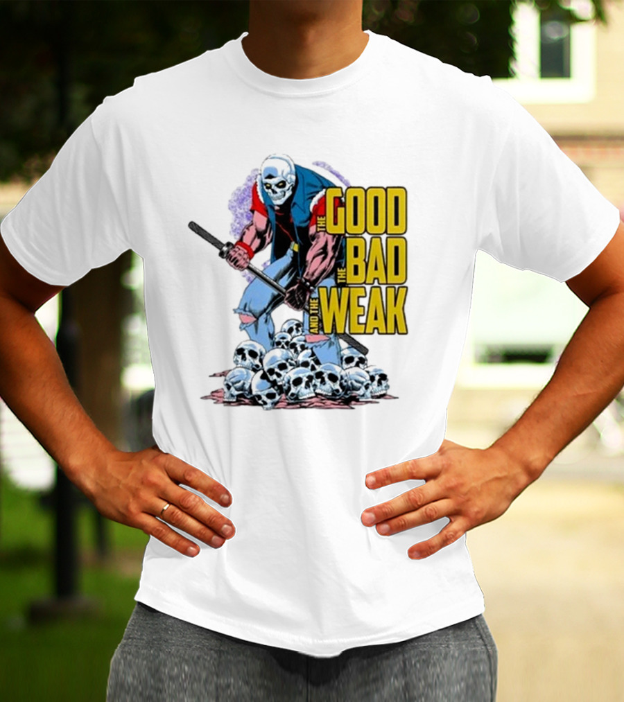 Raskolapparel The Good The Bad The Weak Skull Warrior With Bat T-Shirt